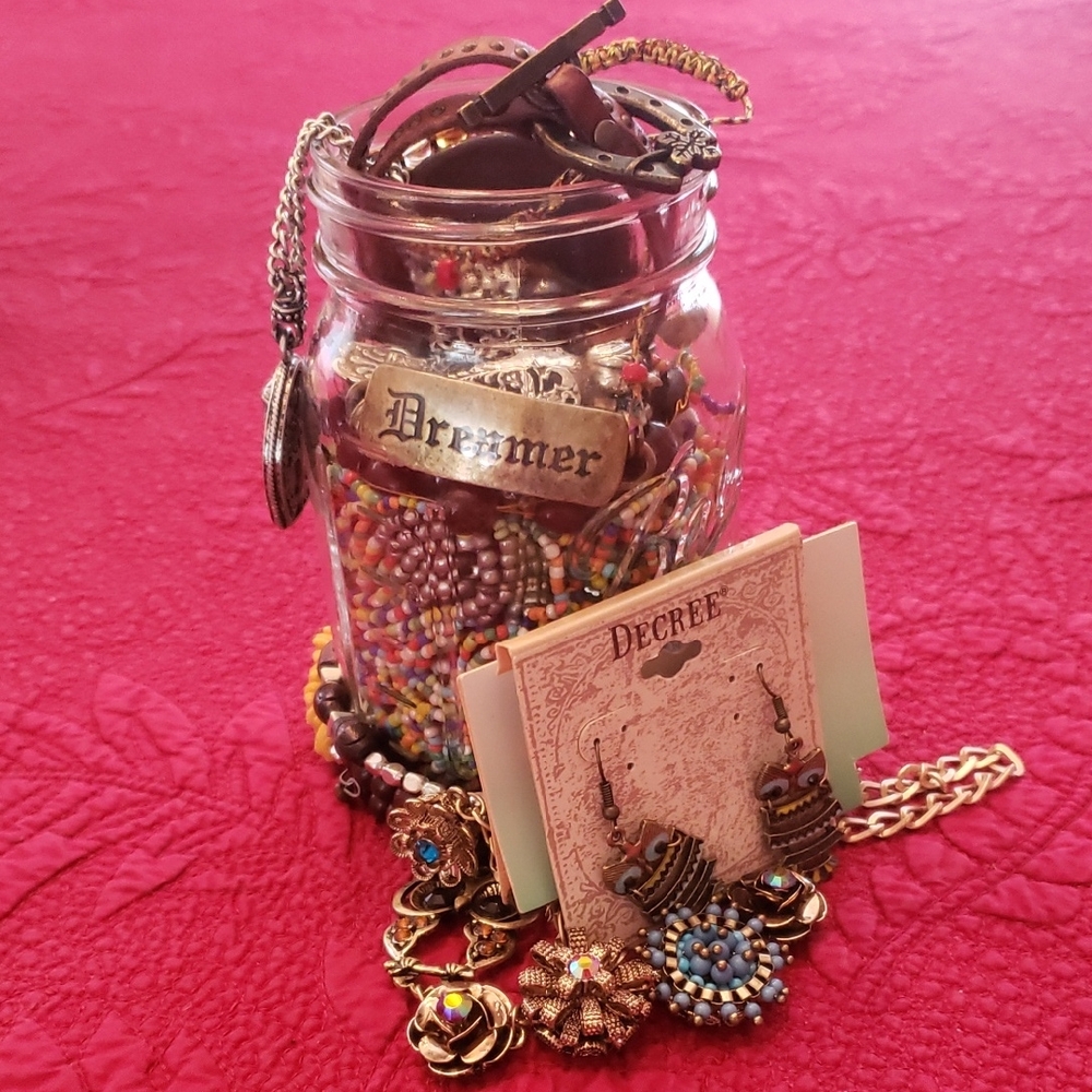 Boho Owl Jewelry Jar